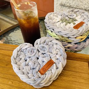 양말목공예 하트티매트 만들기 (실,바늘 증정)  단체수업 교구