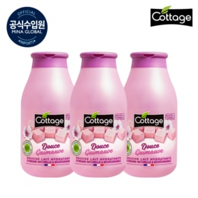 코티지 바디워시 스위트 마시멜로 모이스처라이징 샤워 밀크 250ml x 3개