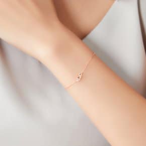 14K 럭키 고래 체인 금 팔찌