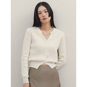 슬릿 가디건_White
