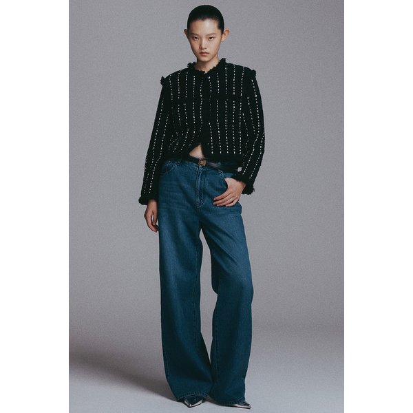 스티치 포인트 메탈릭 가디건 7115450911106