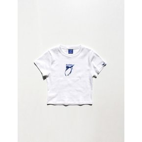 Ribbon Logo Slim Tee White