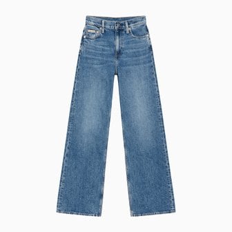 Calvin Klein Jeans [파주점] [캘빈클라인진]CK진여성 와이드핏 미드블루 이탈리안 셀비지 데님(J224415)