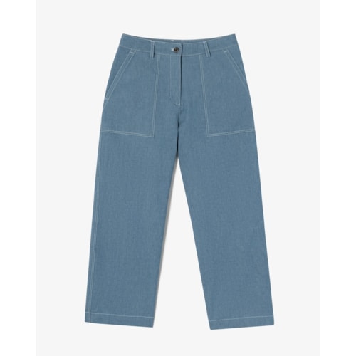 (여성) 25SS 린넨 혼방 크롭 팬츠 HF920E-55G L99(블루)