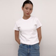 Cap Sleeve Round T-Shirts (White)