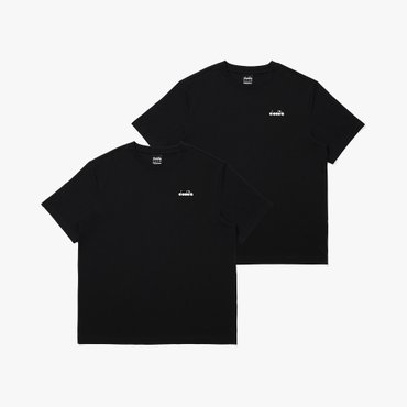디아도라 [공식스토어] 2PACK 반팔 티셔츠 BLACK