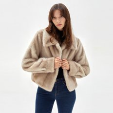 FAYE FUR JACKET BEIGE