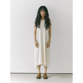 Layered linen long dress / LBeige