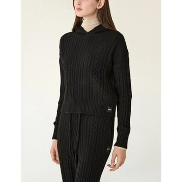 DKNY 코지 케이블 후디 스웨터 (DW2F1KTO01AU)