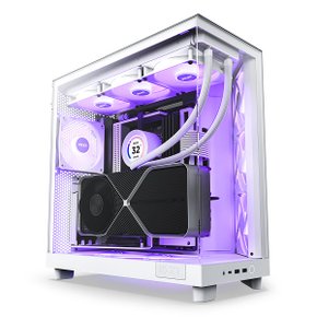 NZXT H6 Flow RGB 미들타워 케이스 Matte White