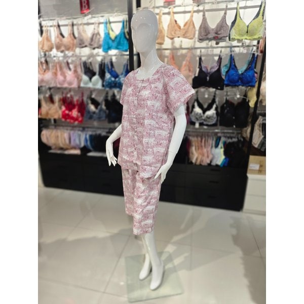 [시흥점] S 와코루 ) 유럽풍경 나염 여성 파자마 세트 [WPA7173W-LP]