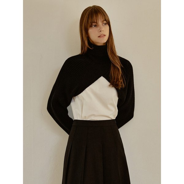 [리퍼브] Bolero turtleneck knit (black)