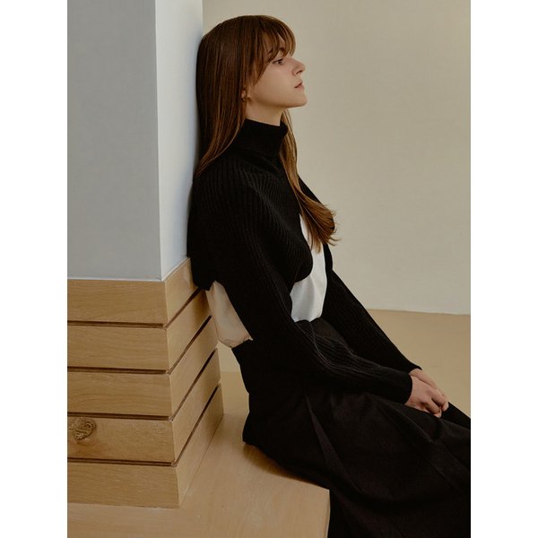 [리퍼브] Bolero turtleneck knit (black)
