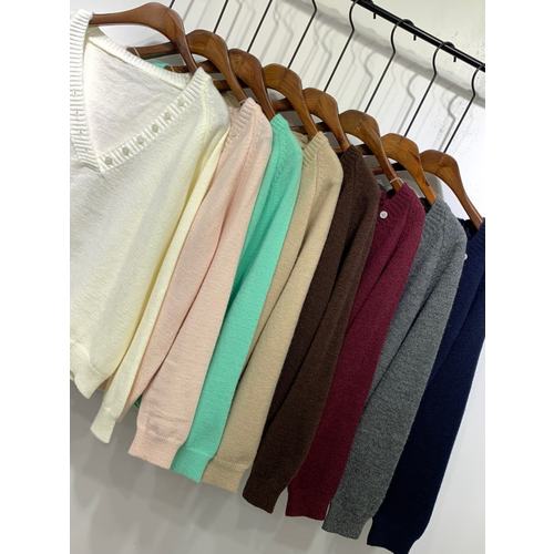 울/5577 다포 사선 단추 레이어드 딥 브이넥 래글런 긴팔 니트 8color