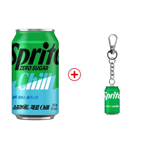 [코카콜라직영]스프라이트 제로 Chill 350ml 24CAN+스프라이트 키링 증정