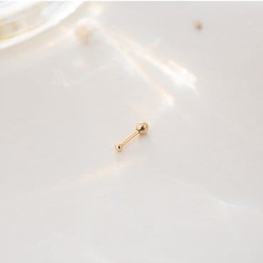 룬느 14k 2mm 볼 피어싱 (14k골드)(바두께1mm) PIB01