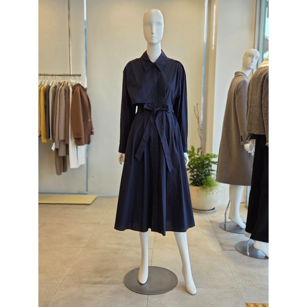 [여주점] [더 아이잗] 여성 건플랩 디테일 코튼 셔츠 원피스(IP3P0OP521)