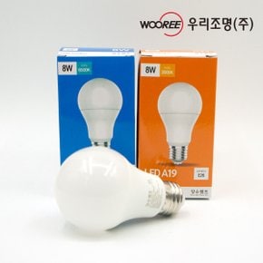 LED전구 8W A60 주광색 전구색 램프