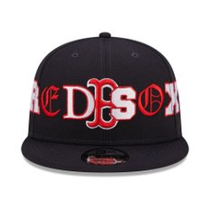 뉴에라 9Fifty 스냅백 캡 - 타이포그래피 MLB 보스턴 레드삭스