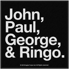 영국직구 더비틀즈  John Paul George & Ringo 멤버 이름 자수 패치