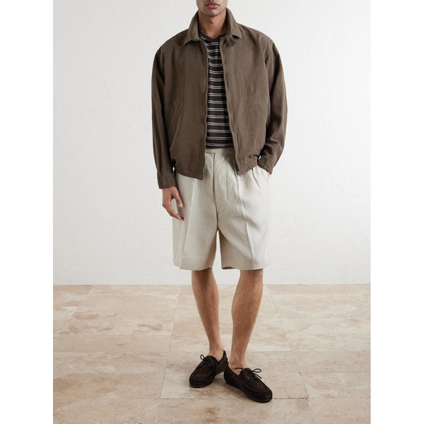 가바 코튼 리넨 블렌드 블루종 재킷 46376663162982719