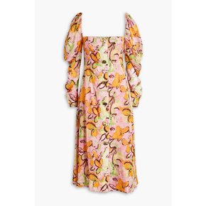 Kirsty floral-print crepe midi dress 핑크 1647597299410564