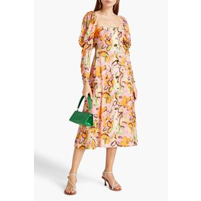 Kirsty floral-print crepe midi dress 핑크 1647597299410564