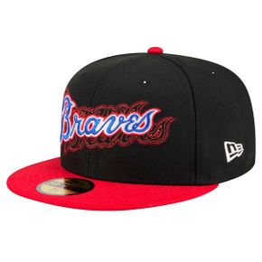 [해외] 1108854 뉴에라 모자 MLB [애틀랜타 브레이브스] Shadow Stitch 59FIFTY Fitted Hat - Bl