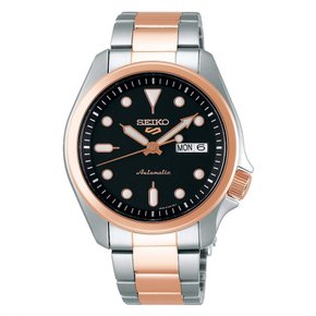 Seiko SRPE58 Seiko 5 스포츠 남성용 시계 실버 톤 로즈 골드 톤 40mm 스테인레스 스틸