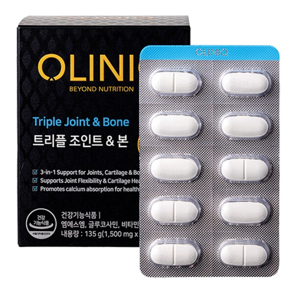 [OLINIQ] 트리플 조인트 & 본 (90정) / 글루코사민 + MSM + 비타민D
