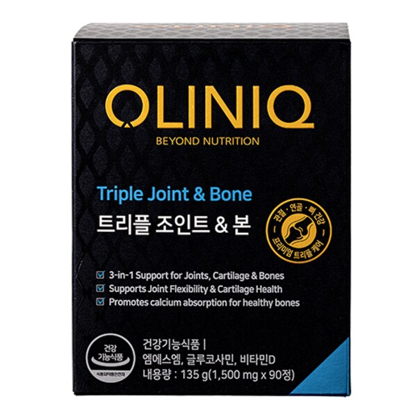 [OLINIQ] 트리플 조인트 & 본 (90정) / 글루코사민 + MSM + 비타민D