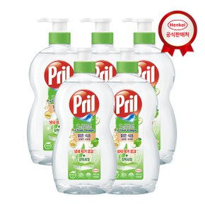 맑은식초 상쾌한 사과향 700ml x5개 친환경 고농축 1종 주방세제 (프릴레몬 300ml 2개증정)
