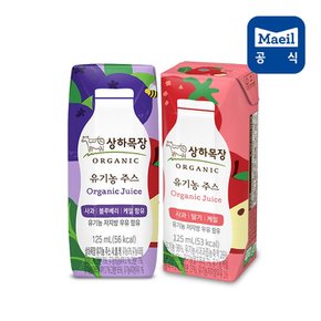 상하목장 유기농 혼합 사과블루베리케일 주스 125ml 24팩+사과딸기케일 주스 125ml 24팩