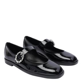 [스튜어트 와이츠먼] Flat shoes SJ429 LORALEI CRYSTAL MARY JANEPATBLK 2915667