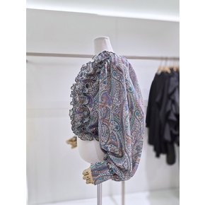 AK원주점 르니앤맥코이 크롭 퍼프소매 셔링 블라우스 MN09BL471