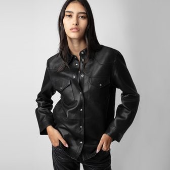 쟈딕앤볼테르 [여주점] 가죽 셔츠 Thelma Leather Shirt ZE3FFCTSH002Z10