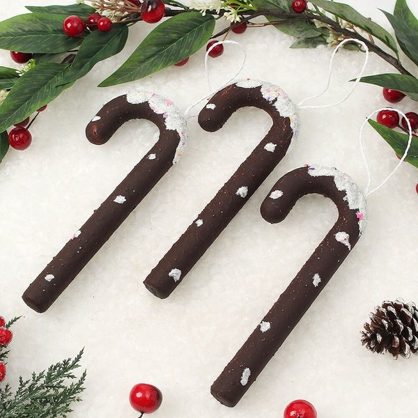 쿠키마을 트리 오너먼트 3p세트(초코지팡이)