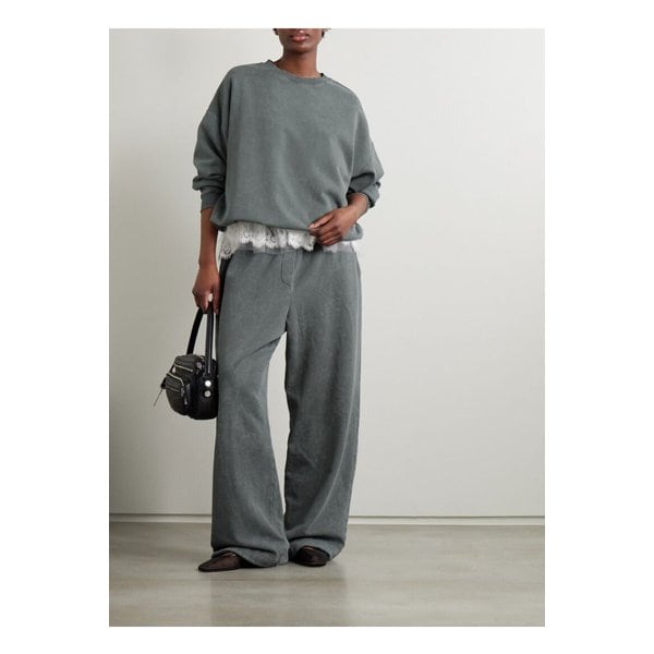 마그다부트림 에시드 워싱 코튼 혼방 저지 트랙 팬츠 그레이 1647597359163889