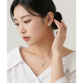퓨어 아우라 모이사나이트 귀걸이 한쌍 2캐럿 시뮬럿 다이아 실버925 6프롱