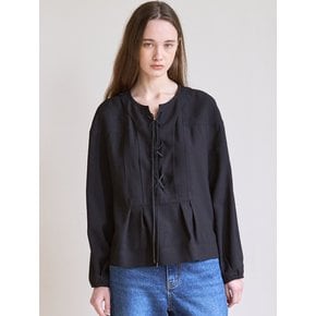 Joshua Lace up Blouse (Black)