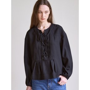 Joshua Lace up Blouse (Black)