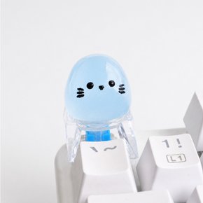 키캡 야광 아기물범 정면쏙 포인트 커스텀 기계식 키보드 꾸미기 키캡놀이 클릭커 DIY