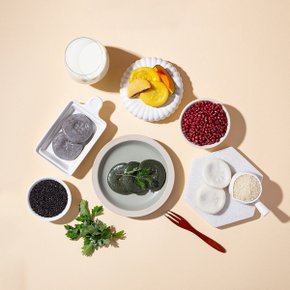 [한호떡집] 굳지않는 절편 앙금떡(쌀+흑임자+쑥) 40개입 (선물상자)