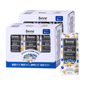 팔도 본네 블루베리 오트 바닐라 본스무디 250ml(6입)X2개