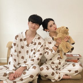 곰돌이 패턴 커플 잠옷 (남녀공용)