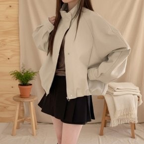 여성 빅사이즈 탱크 스탠드카라 가죽점퍼