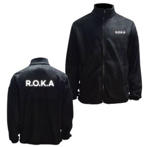 블랙 겨울집업 기모 반사 후리스 집업 ROKA (W980B38)