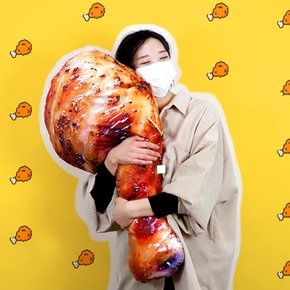 치킨 인형 닭다리 쿠션 90cm 바디필로우 베개