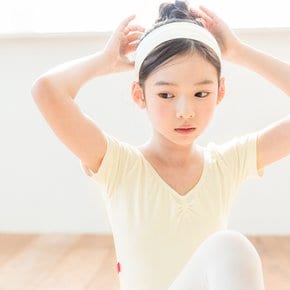 ATB-1003-아이보리 반팔 레오타드 아떼르발레