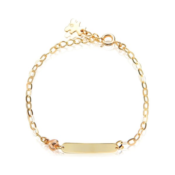 [비앤비골드] 14K 미니스틱 각인 미아방지 아기 체인팔찌 IRB38238